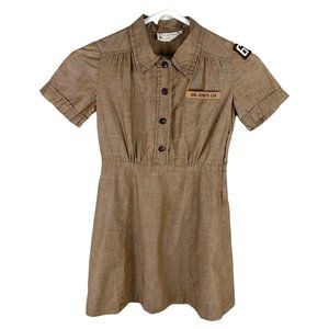 Vintage 40s-50s Official Girl Scouts USA Dress Brownies Uniform Brown Girls S, M